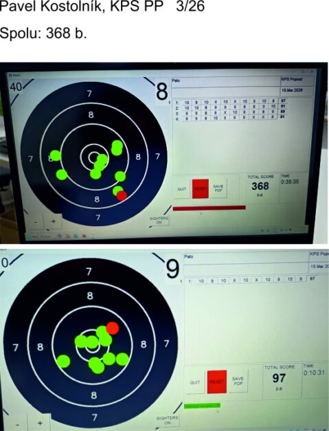 vzduchová pištoľ, 1. kolo
